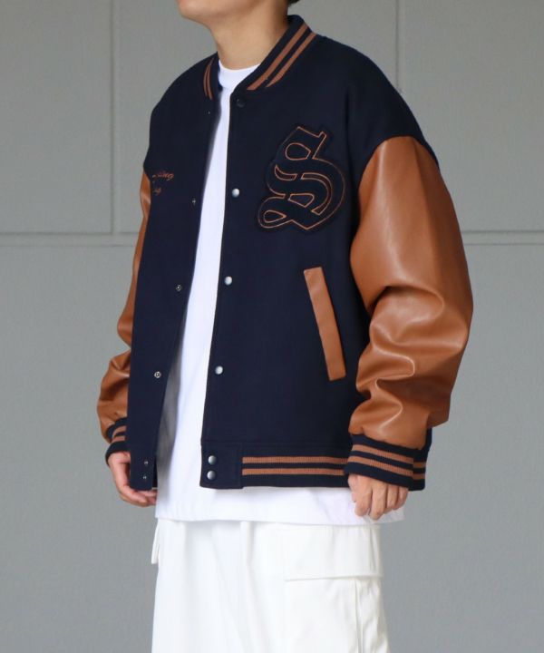 ILL'S（イルズ）サガラワッペン刺繍 ビッグシルエットスタジャン