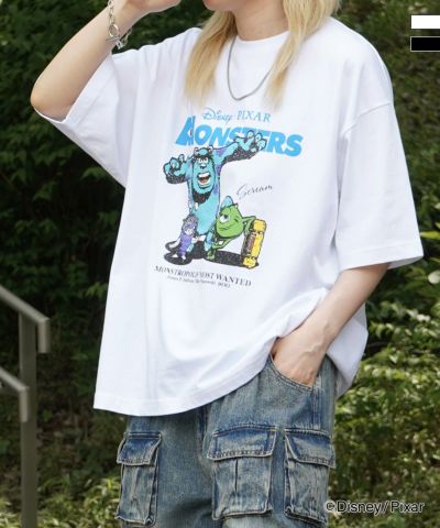 ILL'S（イルズ）【Disney Pixar / ディズニーピクサー】モンスターズ・インク ビッグシルエット半袖プリントTシャツ