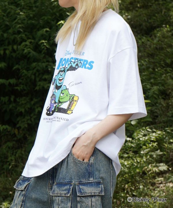 モンスターズインク トイストーリー90s ピクサー フォトTシャツ ラップ モンスターズインク トイストーリー90s ピクサー フォトTシャツ ラップ