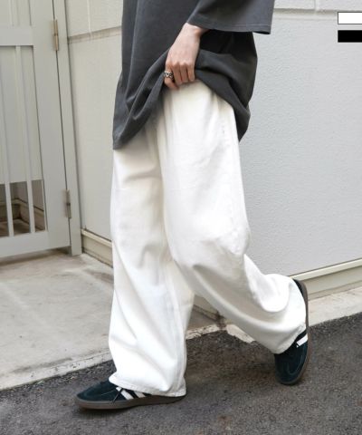 ILL'S（イルズ）ヴィンテージメイク レトロライク ベーシックツイルデニム イージーワイドパンツ