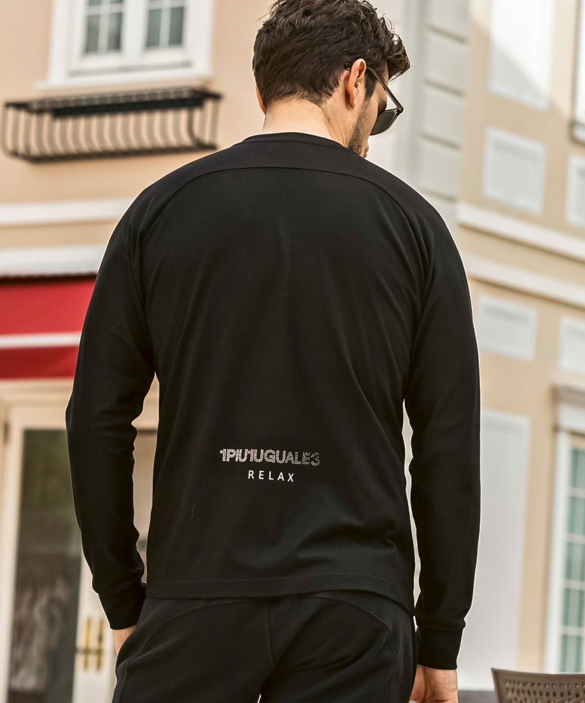 【1PIU1UGUALE3 RELAX】ミッキー ラインストーンロングTシャツ 1PIU1UGUALE3 RELAX(ウノピゥウノウグァーレトレ リラックス