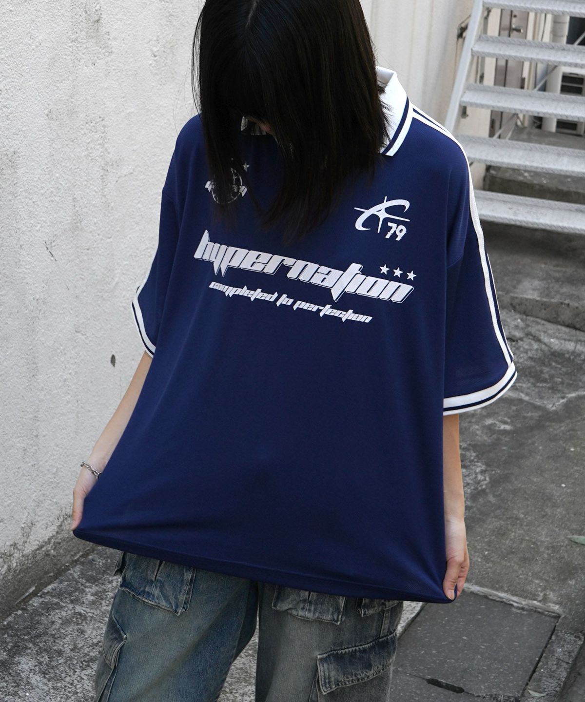 ILL'S（イルズ）襟付き半袖サッカーTシャツ ユニフォームライク