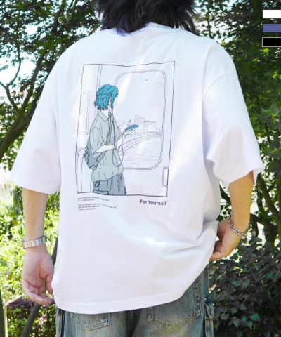 ILL'S（イルズ）【お気に入り数4万人突破！】新柄追加 イラストバックプリント / ワンポイント刺繍 ビッグシルエット半袖Tシャツ カットソー ユニセックス メンズ レディース