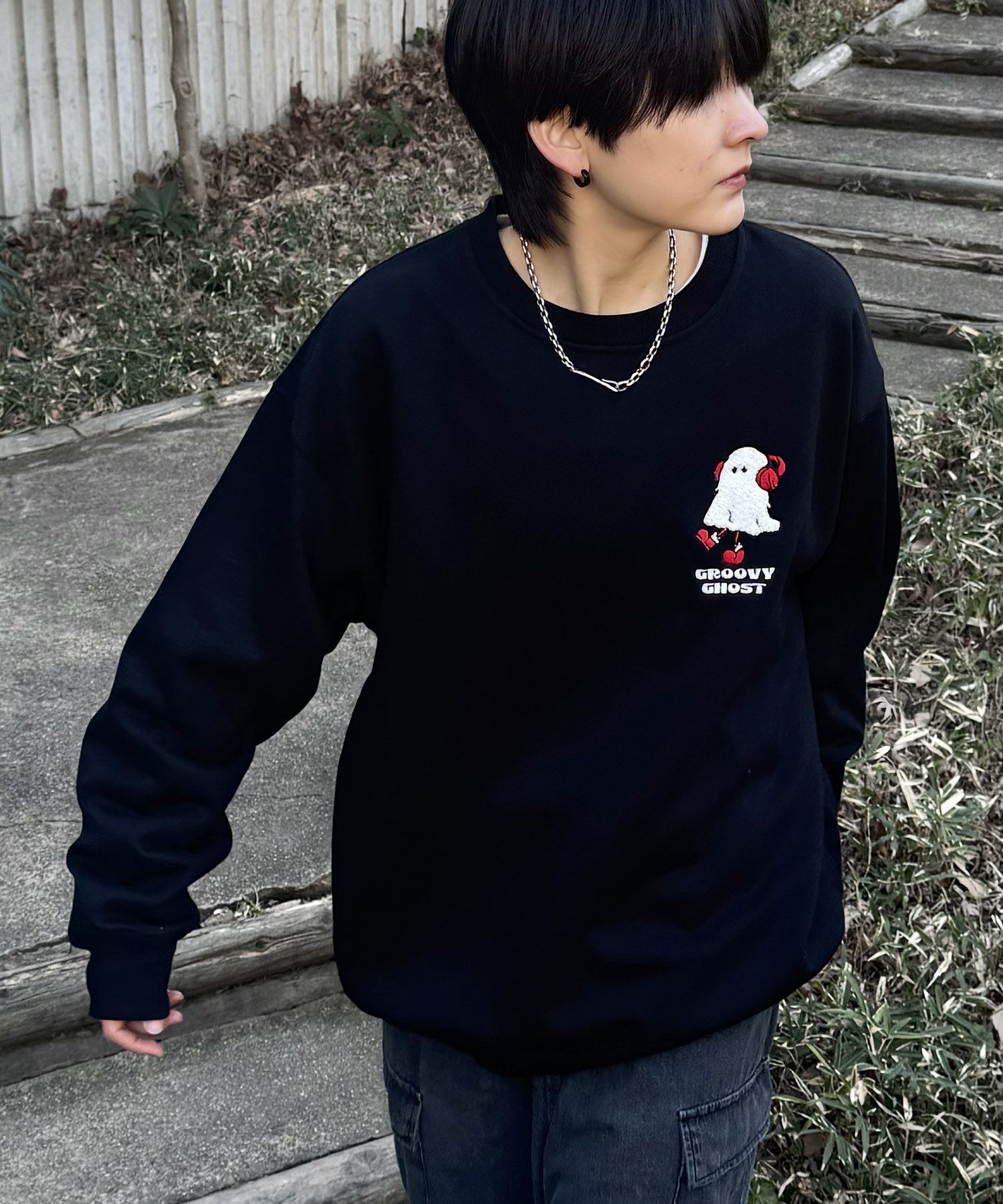 ILL'S（イルズ）ビリヤード / GHOST / フラワー PTトレーナー 発泡