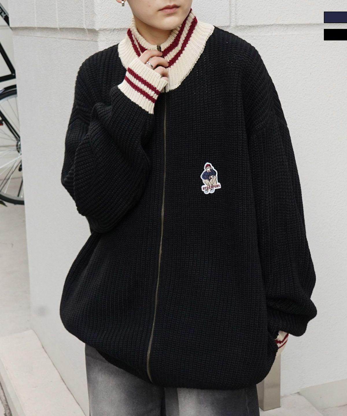 トップス lawdrip1221 ILL'S（イルズ）【RED CAP GIRL】リブ編み ワンポイント胸