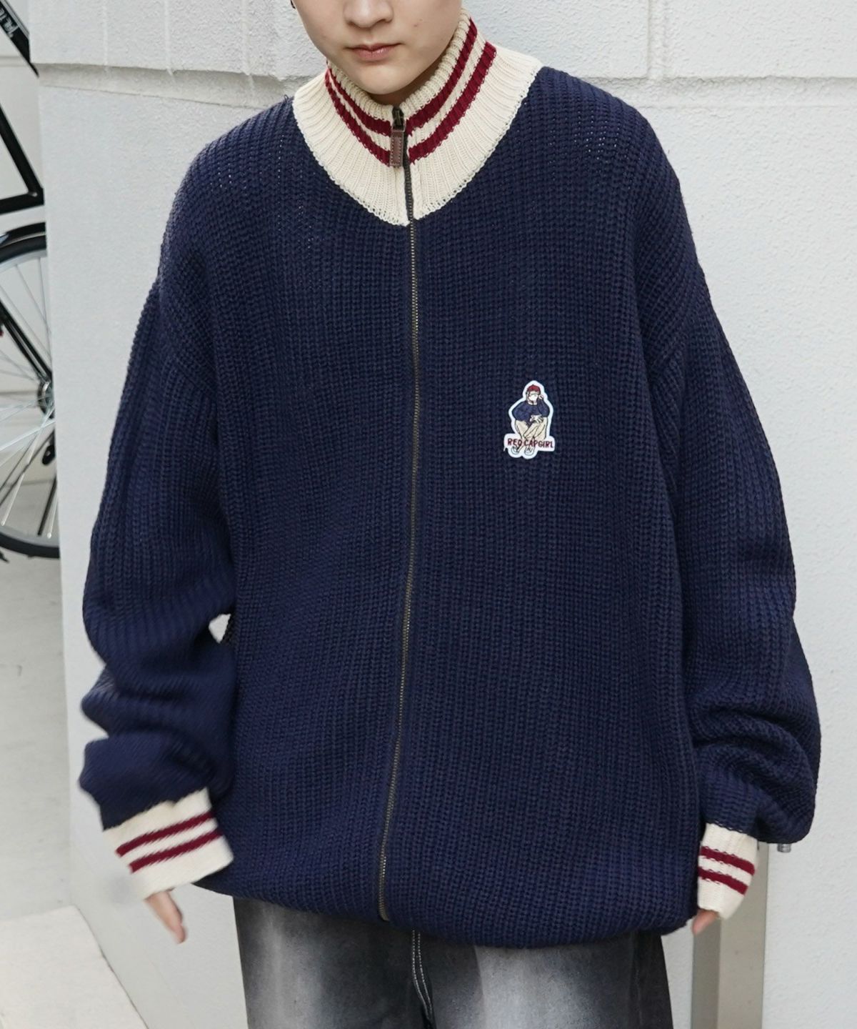 トップス lawdrip1221 ILL'S（イルズ）【RED CAP GIRL】リブ編み ワンポイント胸