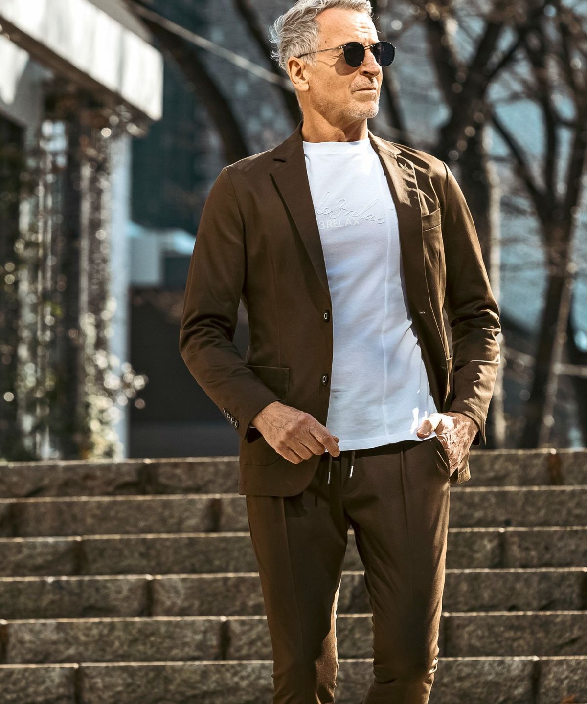 未使用品】1PIU1UGUALE3 GOLF サイドラインストレッチスラックス