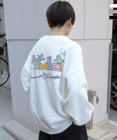 MARK GONZALES ARTWORK COLLECTION(マーク ゴンザレス) ビッグシルエット イラストバックプリント プルオーバースウェット