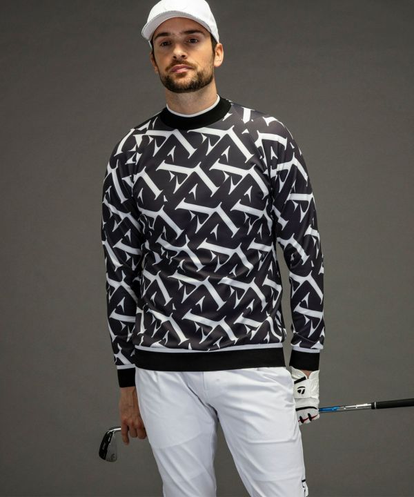 LUXEAKMPLUS(リュクスエイケイエムプラス)ゴルフ 総柄ロングTシャツ