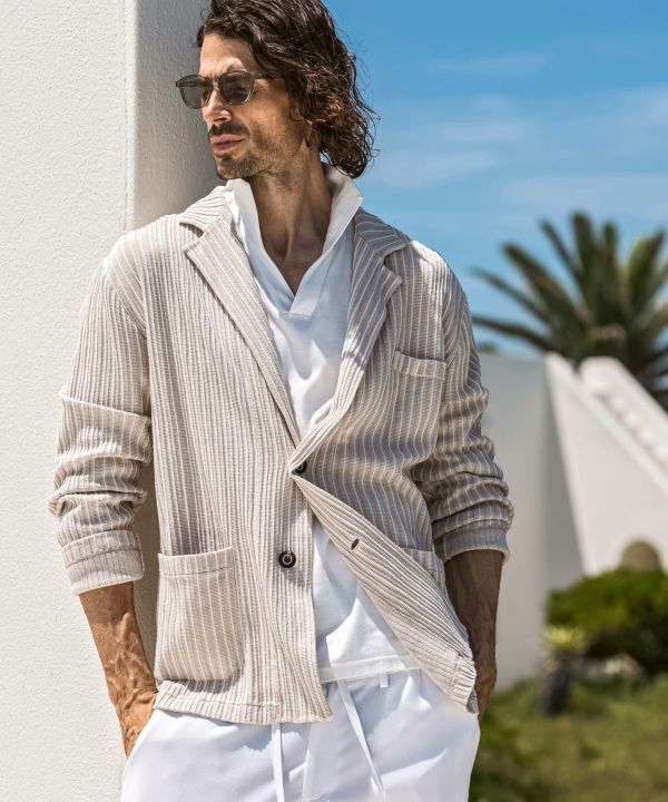 【未使用】1PIU1UGUALE3 ニットジャケット サイズ5 1PIU1UGUALE3 RELAX ウノピュウノウグァーレトレ ジャケット メンズ