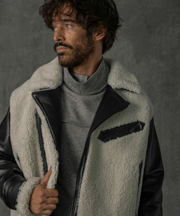 C DIEM(カルペディエム)ムートンWライダースジャケット | SHIFFON公式