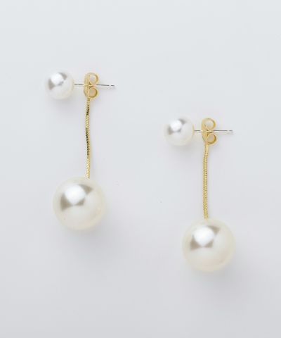 AJUGA. (アジュガ)ダブルパールバックキャッチピアス 10月上旬お届け