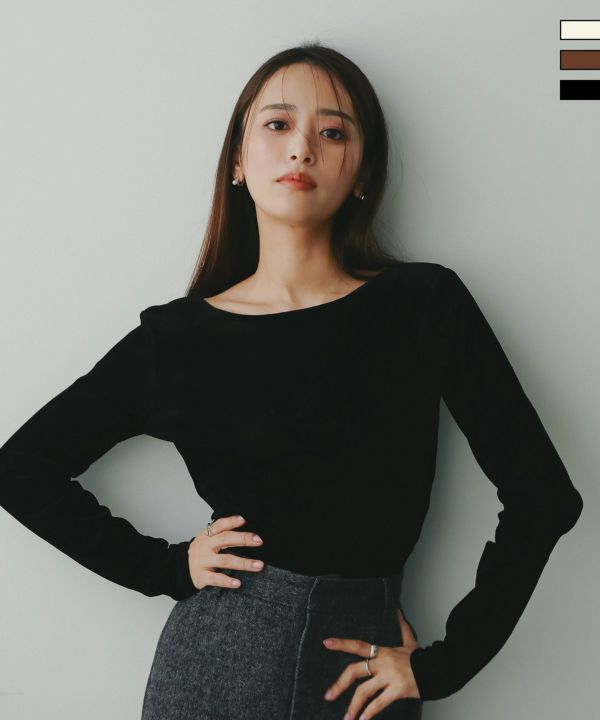 AJUGA. (アジュガ)ベロアロングスリーブカットソー | SHIFFON公式通販