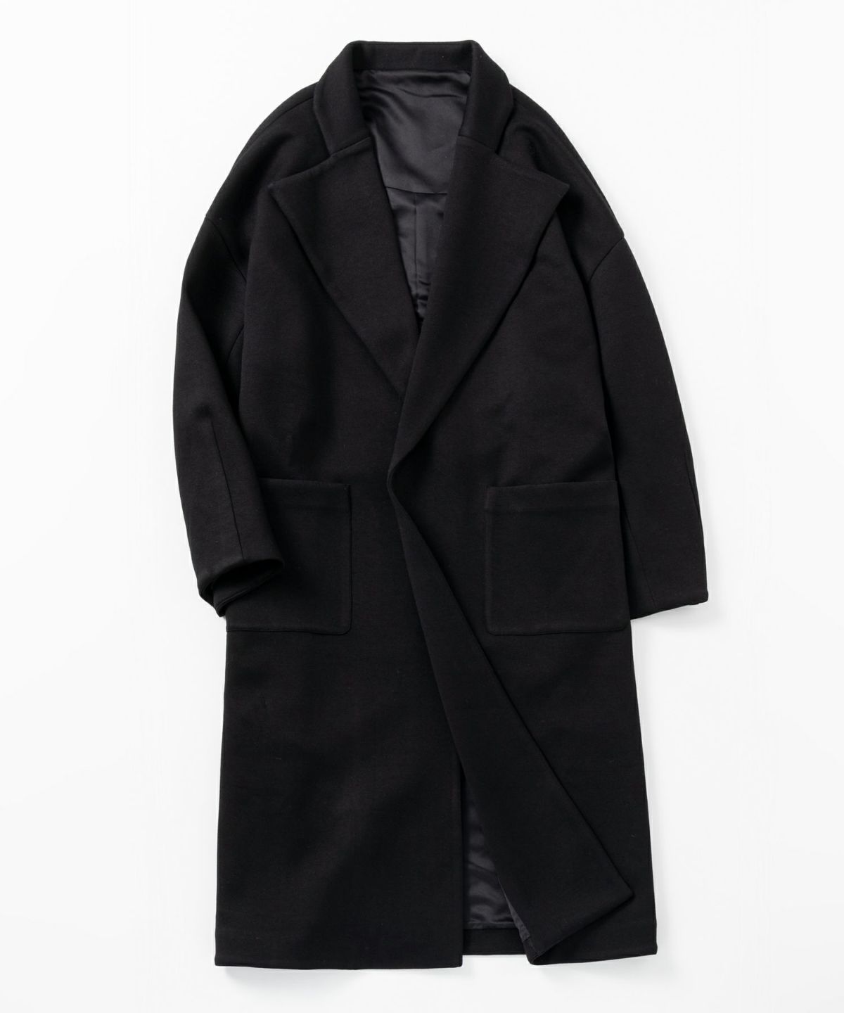 ENFOLD ブラック ロングコート　あゆ AJUGA. (アジュガ)スムースポンチロングコート | SHIFFON公式通販