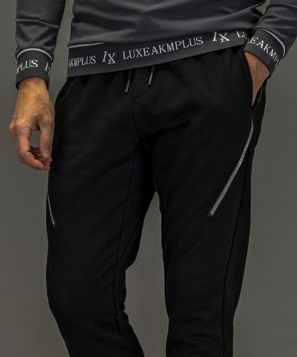 coco 中古 リュクスエイケイエムプラス LUXEAKMPLUS メンズ パンツ M 黒 ブラック 裏起毛 LUXEAKMPLUS (リュクスエイケイエムプラス) 裏起毛 中綿