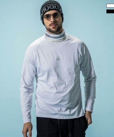 1PIU1UGUALE3 RELAX(ウノピゥウノウグァーレトレ リラックス)裏起毛ハイネックロゴロングTシャツ / スノーボード / スノーウェア /インナー