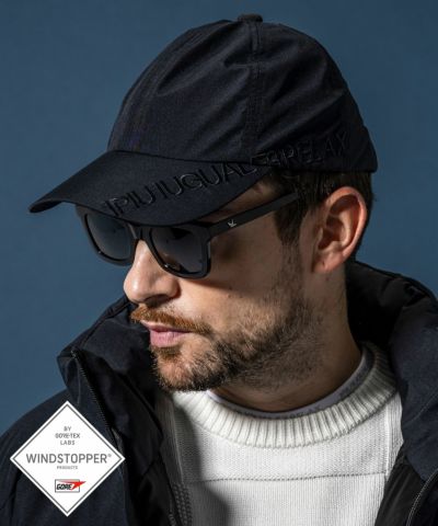 1PIU1UGUALE3 RELAX × +phenix(ウノピゥウノウグァーレトレ リラックス)ロゴキャップ WINDSTOPPER プロダクト by GORE-TEX LABS /ウィンドストッパー/ゴアテックス