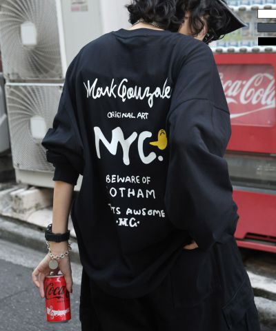 MARK GONZALES ARTWORK COLLECTION(マーク ゴンザレス)ワンポイント刺繍 / エンジェルロゴバックプリント ビッグシルエットロンT