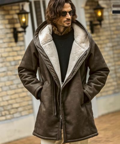 JH junhashimoto(ジェイエイチ ジュンハシモト)フェイクスウェードラップコート