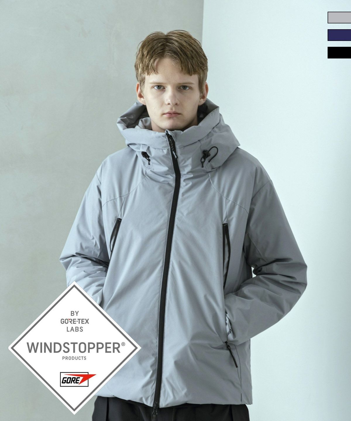 グレー ジャンパー フロントジッパー付き グレー ジャンパー フロントジッパー付き グレー ジャンパー フロント