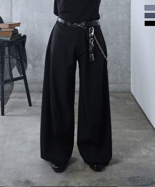 Confirm(コンファーム)3Dパターン タック ワイド カーブパンツ メンズ