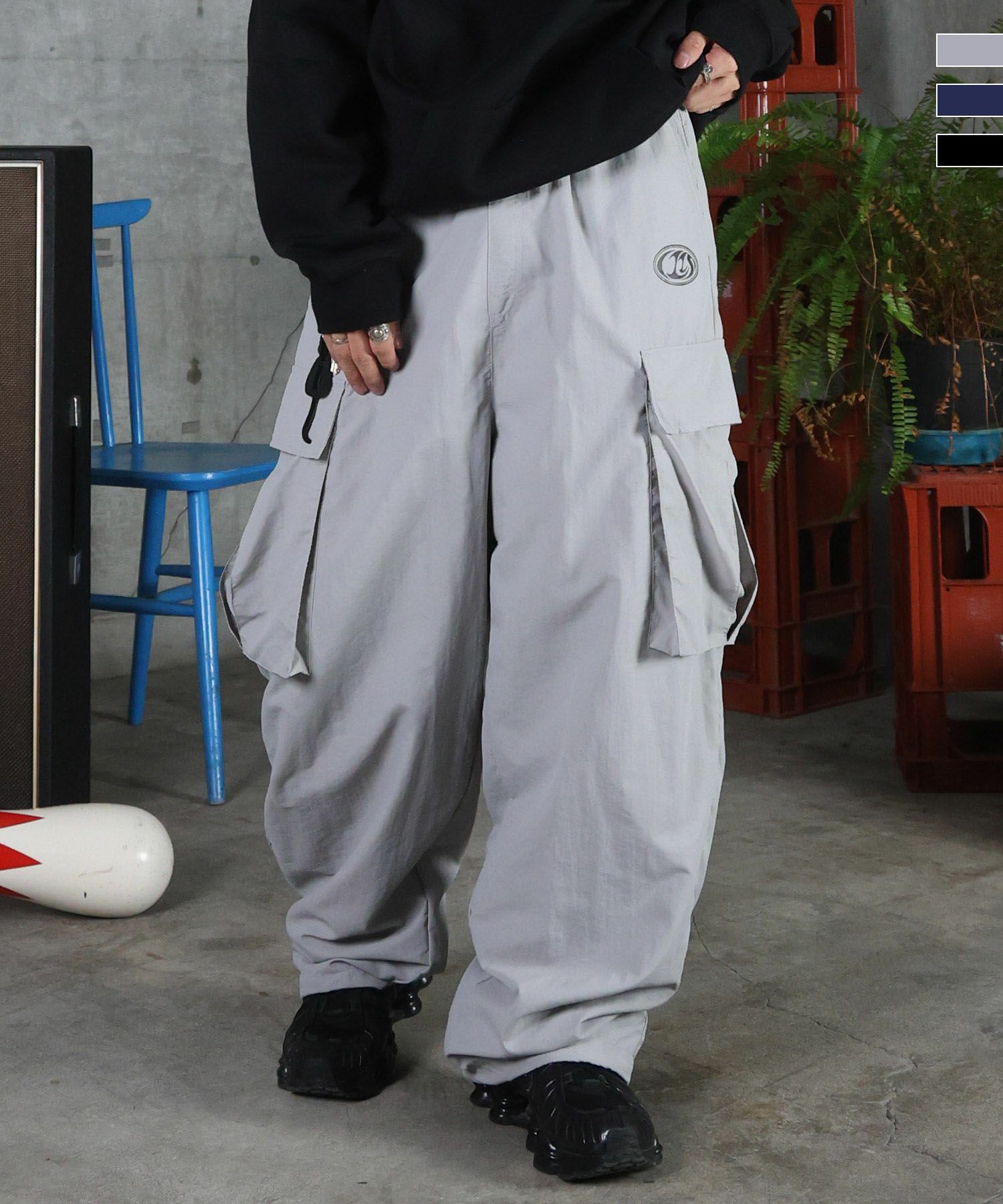 AKM パンツ ブルーカモカーゴパンツ サイズ M 定価3万代 wjk 