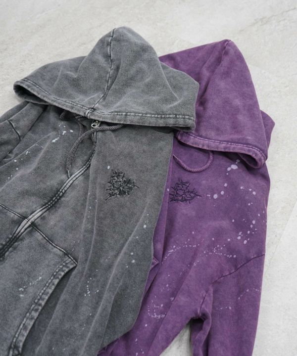 パープル フードパーカー ロゴ刺繍LL パープル フードパーカー ロゴ刺繍LL パープル フードパーカー ロゴ刺繍LL