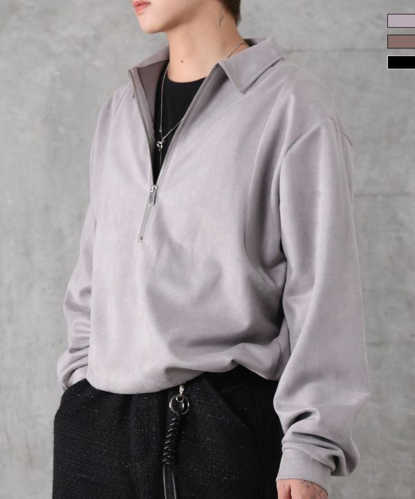 Confirm(コンファーム)ポリスウェード ディープハーフジップ ポロ