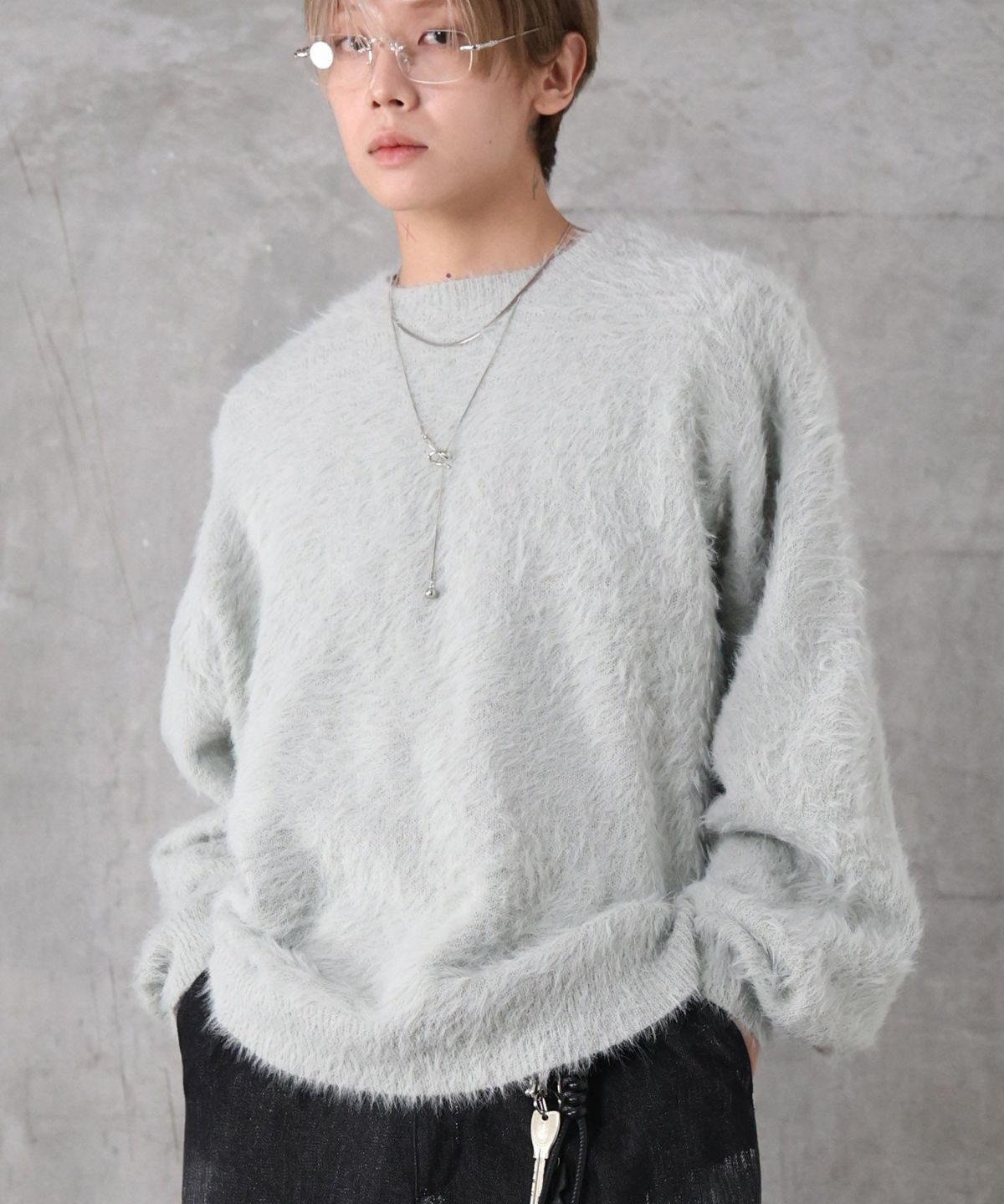 Confirm(コンファーム)モヘアライク シャギー プルオーバーニット