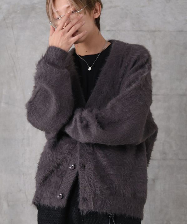 Confirm(コンファーム)モヘアライク シャギー ニット カーディガン
