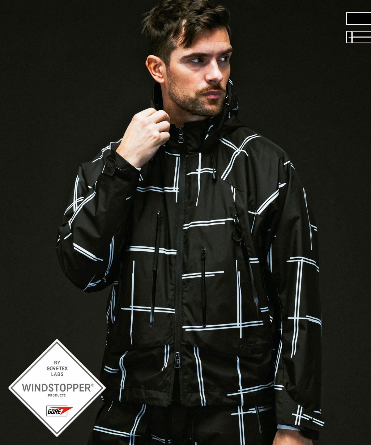 1piu1uguale3 マウンテンパーカー　ブルゾン　ブラック　Ⅵ フルジップ 1PIU1UGUALE3 RELAX × +phenix(ウノピゥウノウグァーレトレ リラックス