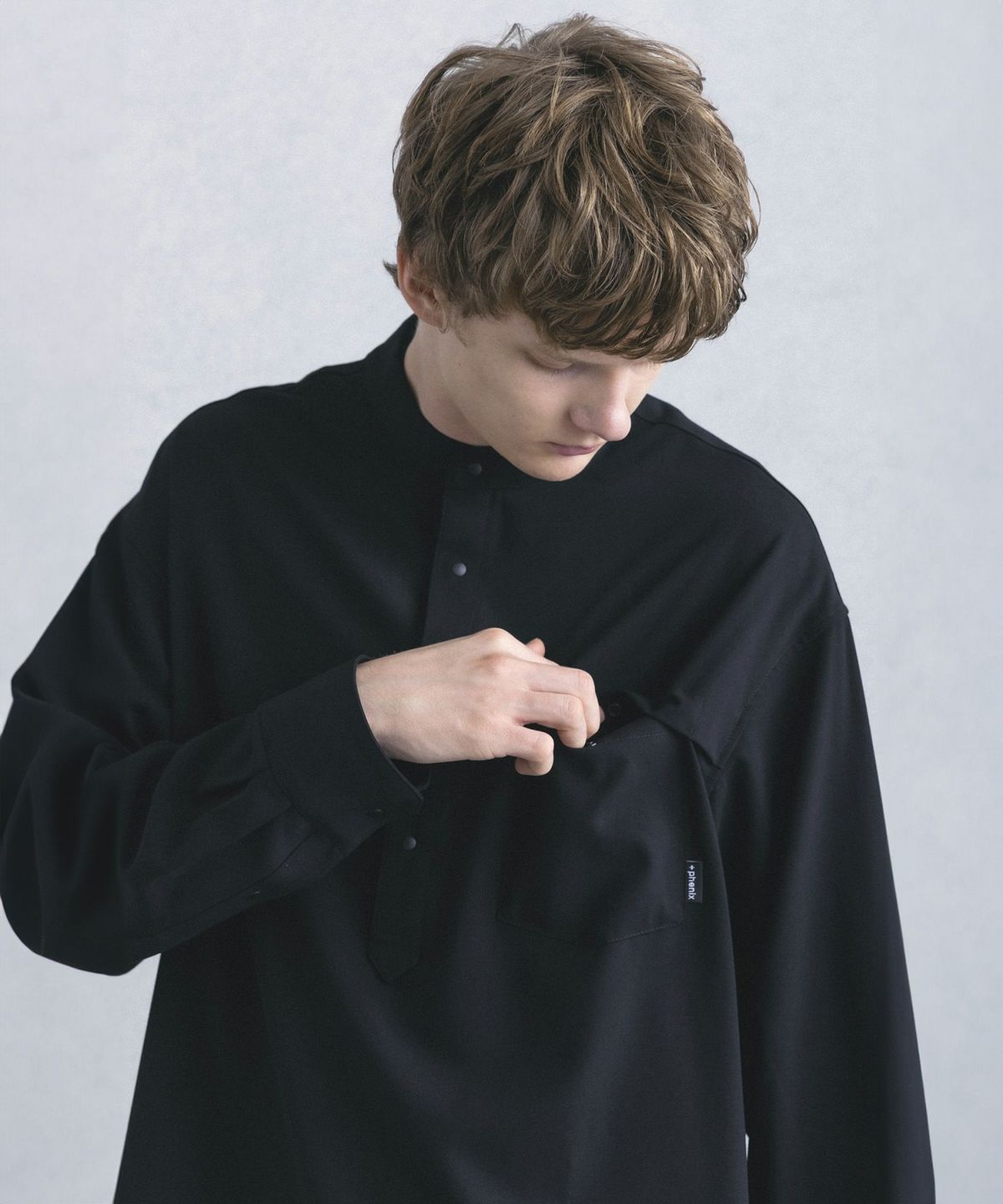phenix(プラスフェニックス)PULLOVER BAND COLLAR SHIRT プルオーバー